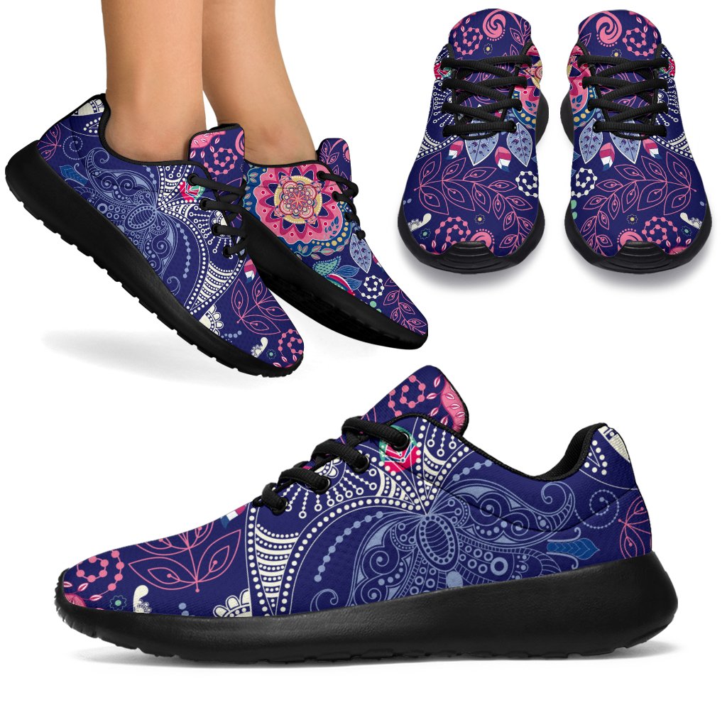 Ornamental Paisley Mandala Print Sport Shoes GearFrost