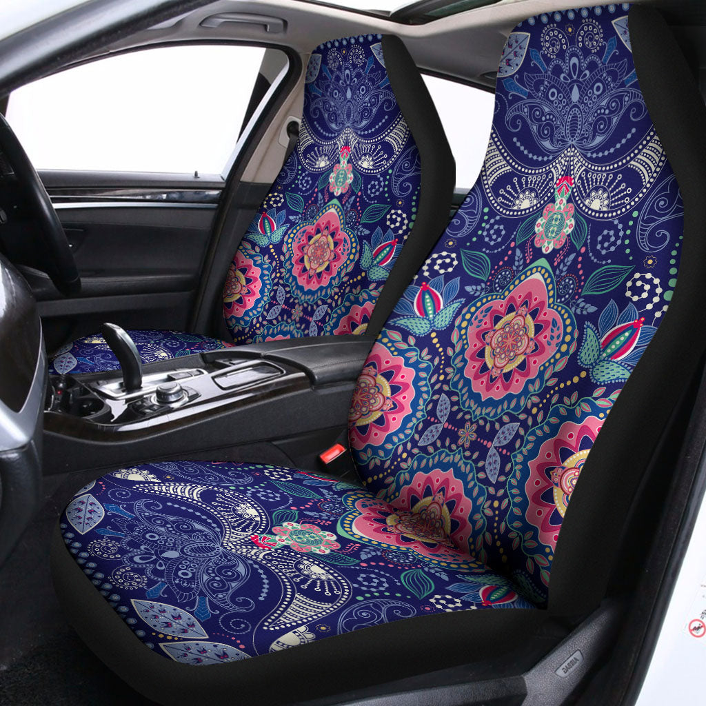Ornamental Paisley Mandala Print Universal Fit Car Seat Covers