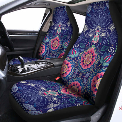 Ornamental Paisley Mandala Print Universal Fit Car Seat Covers
