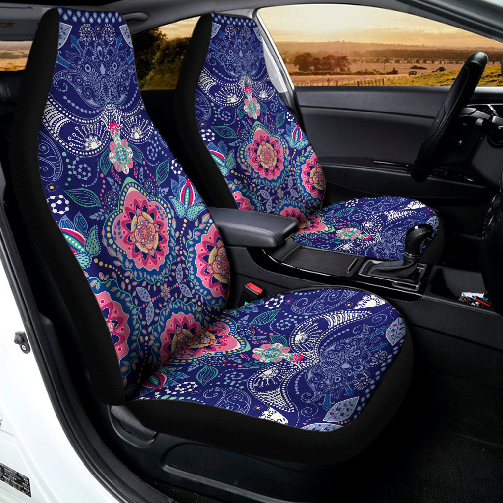 Ornamental Paisley Mandala Print Universal Fit Car Seat Covers