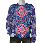 Ornamental Paisley Mandala Print Women's Crewneck Sweatshirt GearFrost