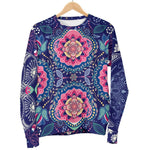 Ornamental Paisley Mandala Print Women's Crewneck Sweatshirt GearFrost