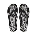 Ornamental Silver Cross Print Flip Flops