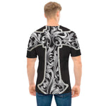 Ornamental Silver Cross Print Men's T-Shirt