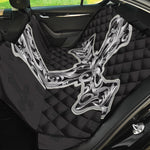 Ornamental Silver Cross Print Pet Car Back Seat Cover