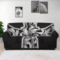 Ornamental Silver Cross Print Sofa Cover