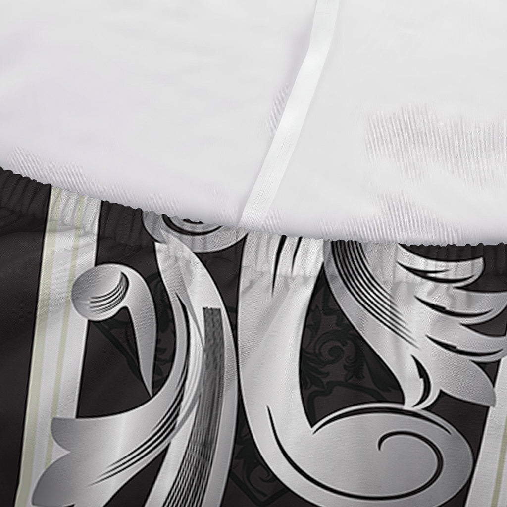 Ornamental Silver Cross Print Sofa Cover
