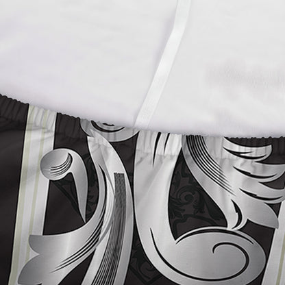 Ornamental Silver Cross Print Sofa Cover