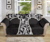 Ornamental Silver Cross Print Sofa Protector