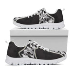 Ornamental Silver Cross Print White Sneakers