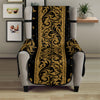 Ornamental Western Damask Print Armchair Protector