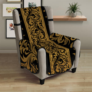 Ornamental Western Damask Print Armchair Protector