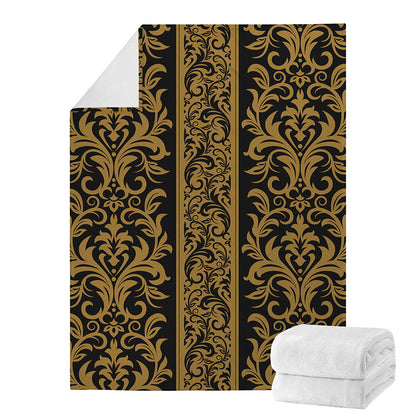 Ornamental Western Damask Print Blanket