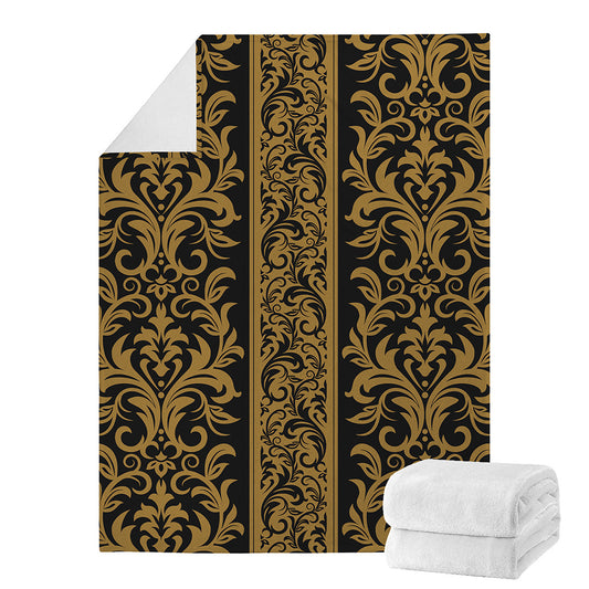 Ornamental Western Damask Print Blanket