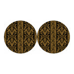Ornamental Western Damask Print Car Coasters
