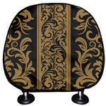 Ornamental Western Damask Print Car Headrest Covers