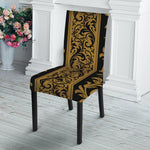 Ornamental Western Damask Print Dining Chair Slipcover