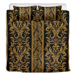Ornamental Western Damask Print Duvet Cover Bedding Set