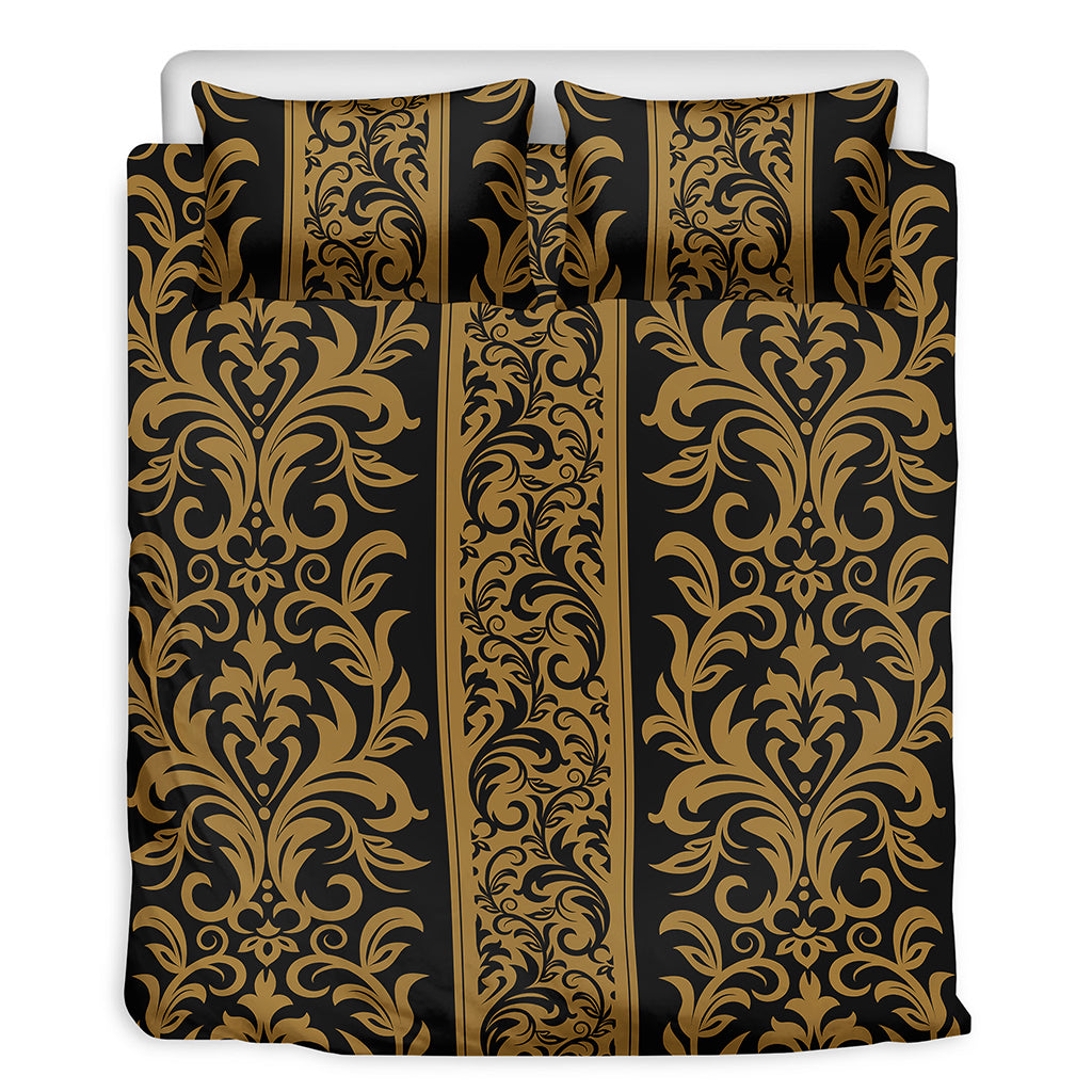Ornamental Western Damask Print Duvet Cover Bedding Set