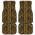 Ornamental Western Damask Print Front and Back Car Floor Mats