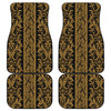 Ornamental Western Damask Print Front and Back Car Floor Mats