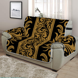 Ornamental Western Damask Print Half Sofa Protector