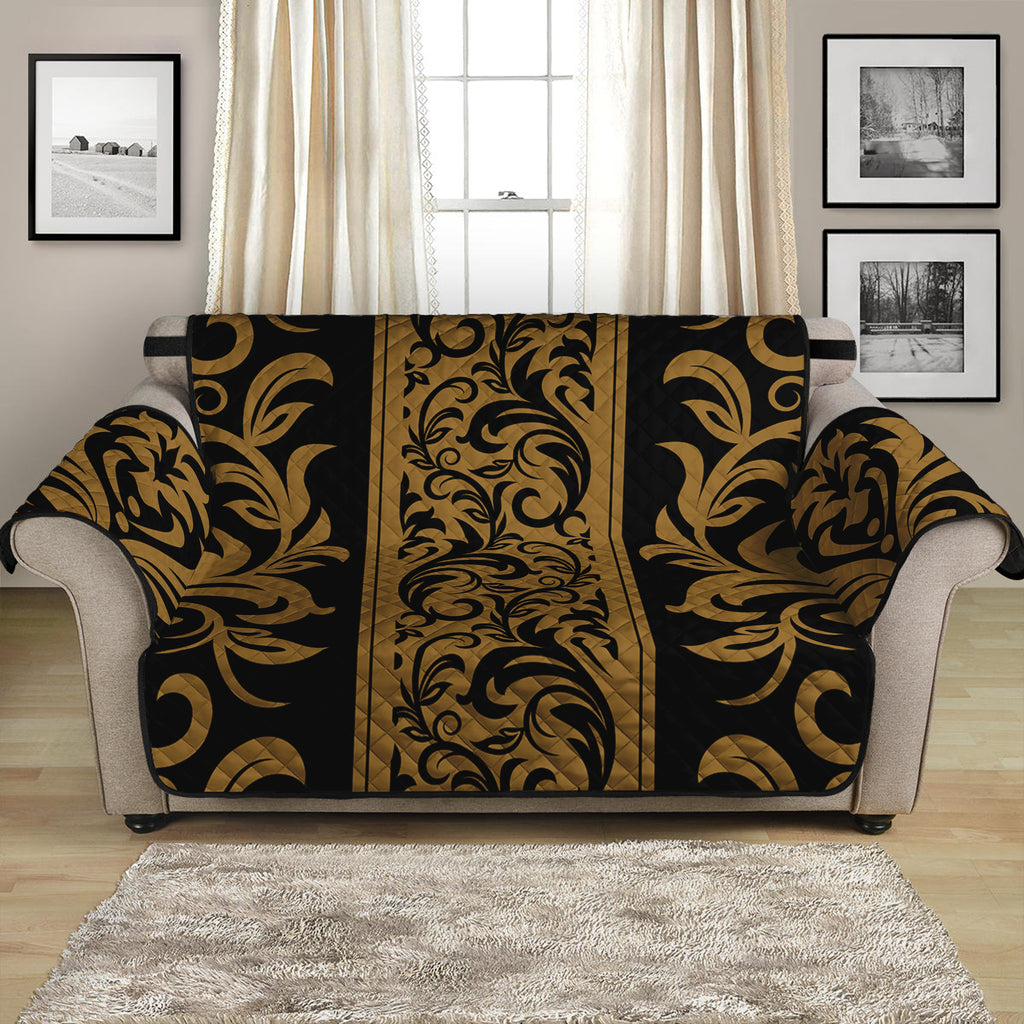 Ornamental Western Damask Print Loveseat Protector