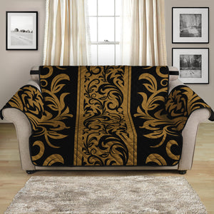 Ornamental Western Damask Print Loveseat Protector