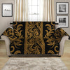 Ornamental Western Damask Print Loveseat Protector