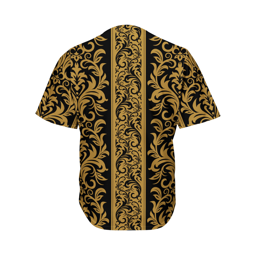 Ornamental Western Damask Print Men's Baseball Jersey