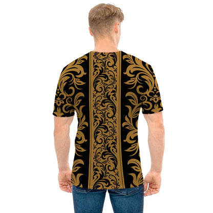 Ornamental Western Damask Print Men's T-Shirt