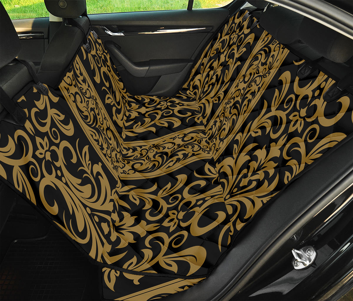 Ornamental Western Damask Print Pet Car Back Seat Cover