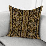 Ornamental Western Damask Print Pillow Cover