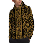 Ornamental Western Damask Print Pullover Hoodie