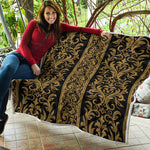 Ornamental Western Damask Print Quilt