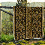 Ornamental Western Damask Print Quilt