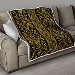 Ornamental Western Damask Print Quilt