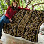 Ornamental Western Damask Print Quilt