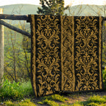 Ornamental Western Damask Print Quilt