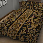 Ornamental Western Damask Print Quilt Bed Set