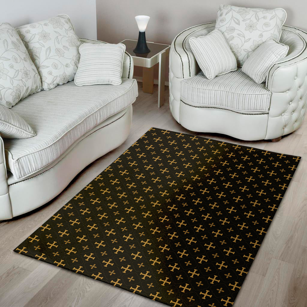 Orthodox Christian Pattern Print Area Rug