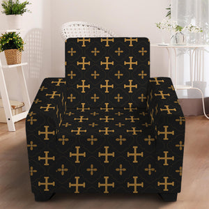 Orthodox Christian Pattern Print Armchair Slipcover