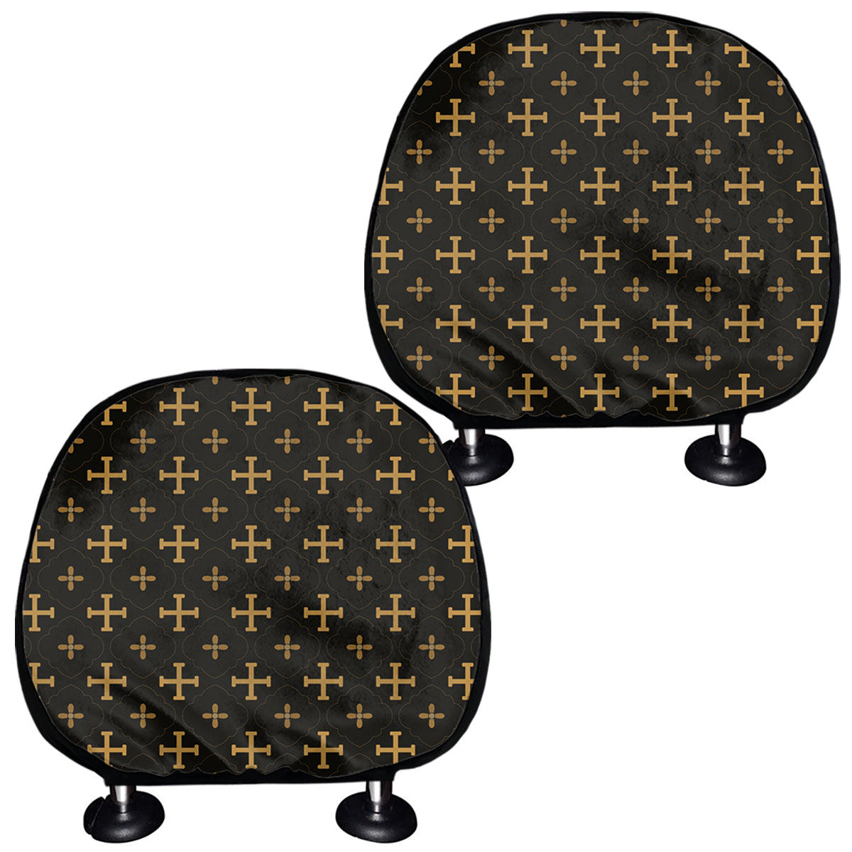Orthodox Christian Pattern Print Car Headrest Covers