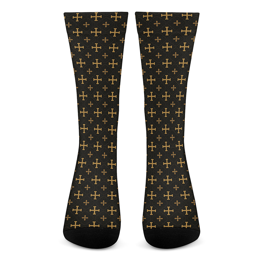 Orthodox Christian Pattern Print Crew Socks