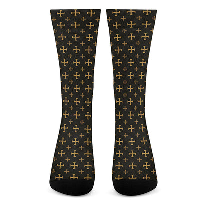 Orthodox Christian Pattern Print Crew Socks