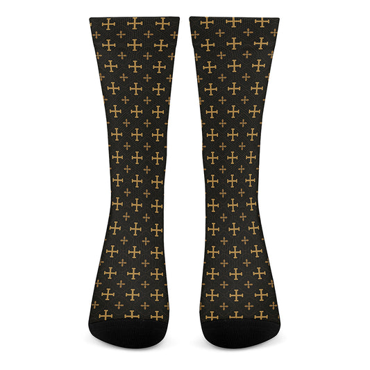 Orthodox Christian Pattern Print Crew Socks