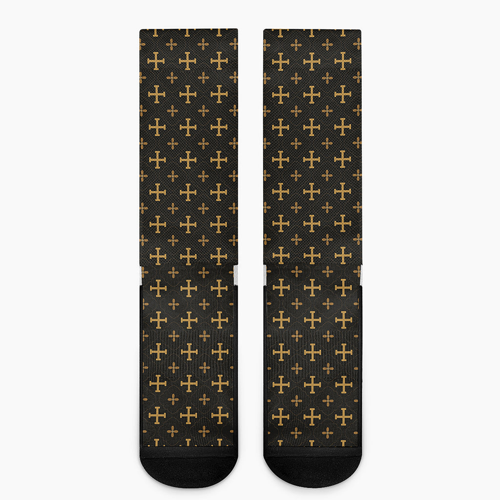 Orthodox Christian Pattern Print Crew Socks