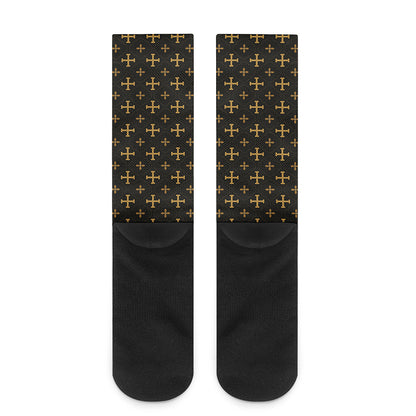 Orthodox Christian Pattern Print Crew Socks