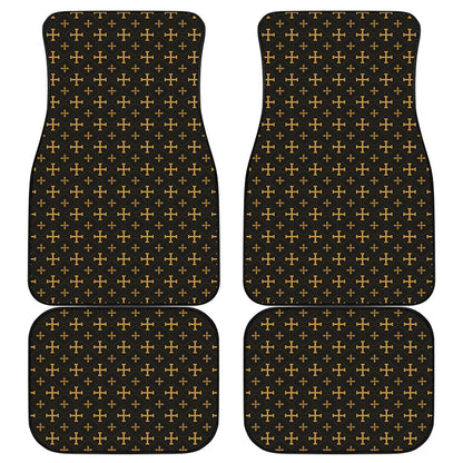 Orthodox Christian Pattern Print Front and Back Car Floor Mats