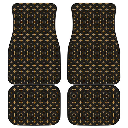 Orthodox Christian Pattern Print Front and Back Car Floor Mats
